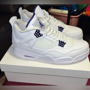 Size 13 Jordan 4 Retro Purple Metallic